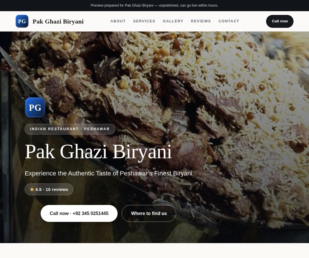 Pak Ghazi Biryani