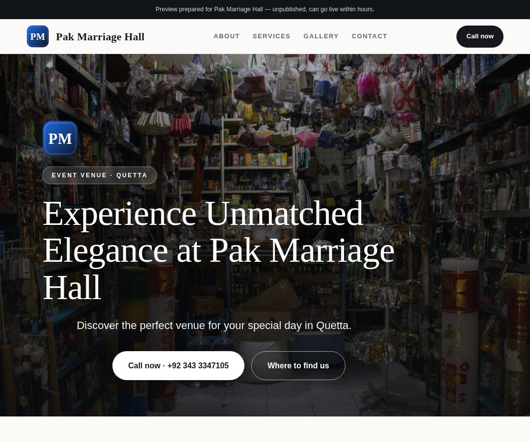 Pak Marriage Hall