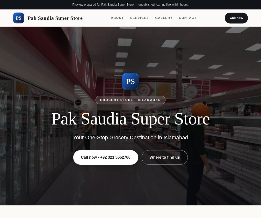Pak Saudia Super Store
