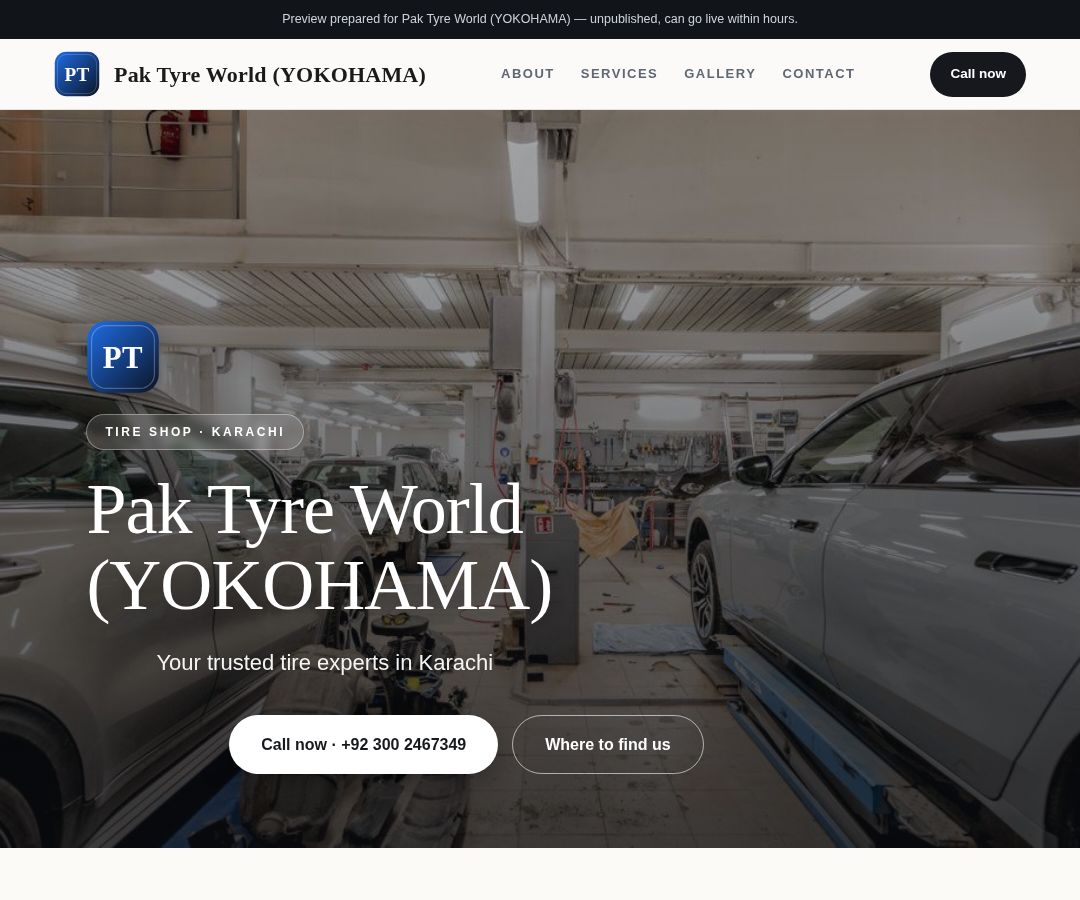Pak Tyre World (YOKOHAMA)