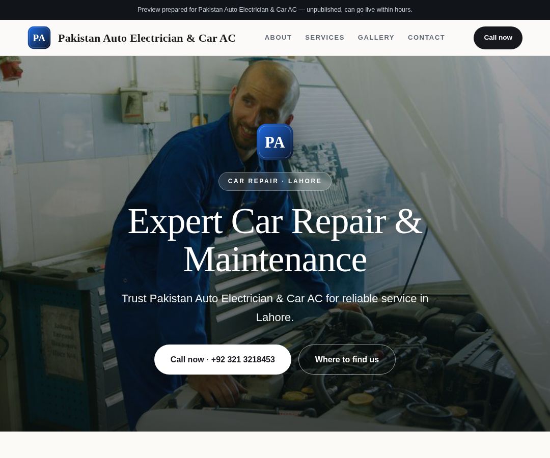 Pakistan Auto Electrician & Car AC