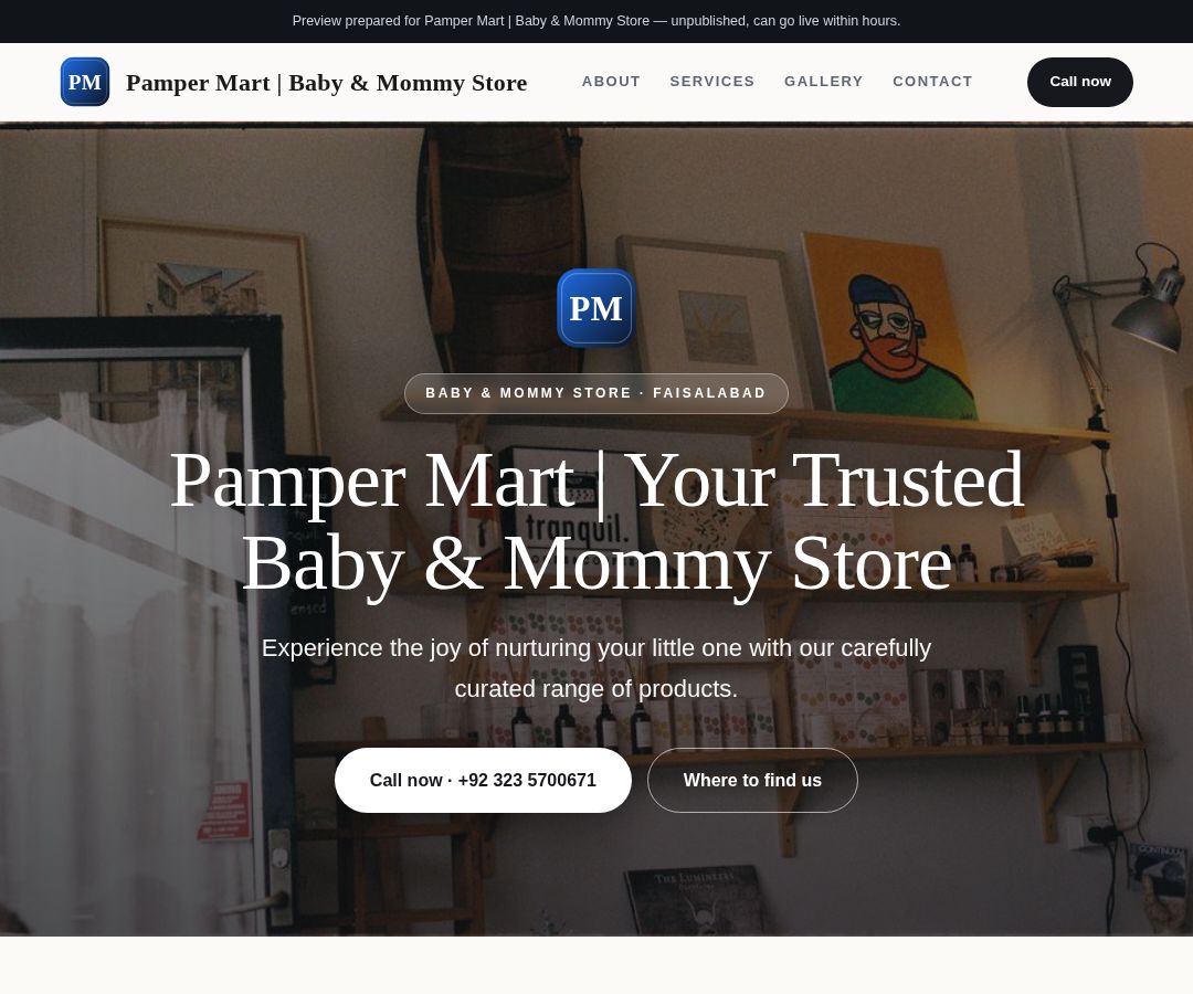 Pamper Mart | Baby & Mommy Store