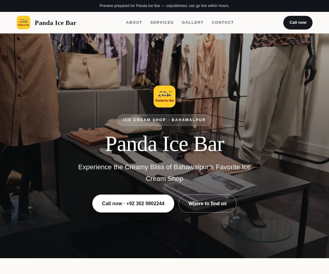 Panda Ice Bar