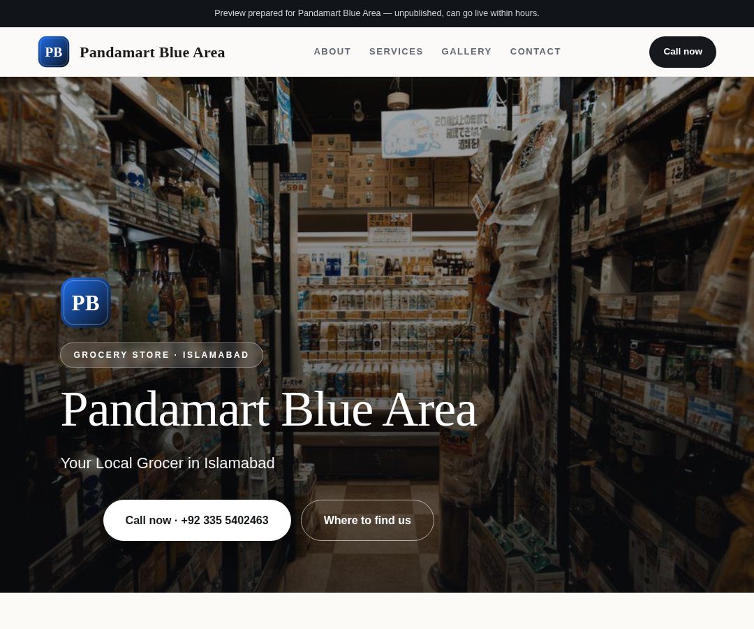 Pandamart Blue Area