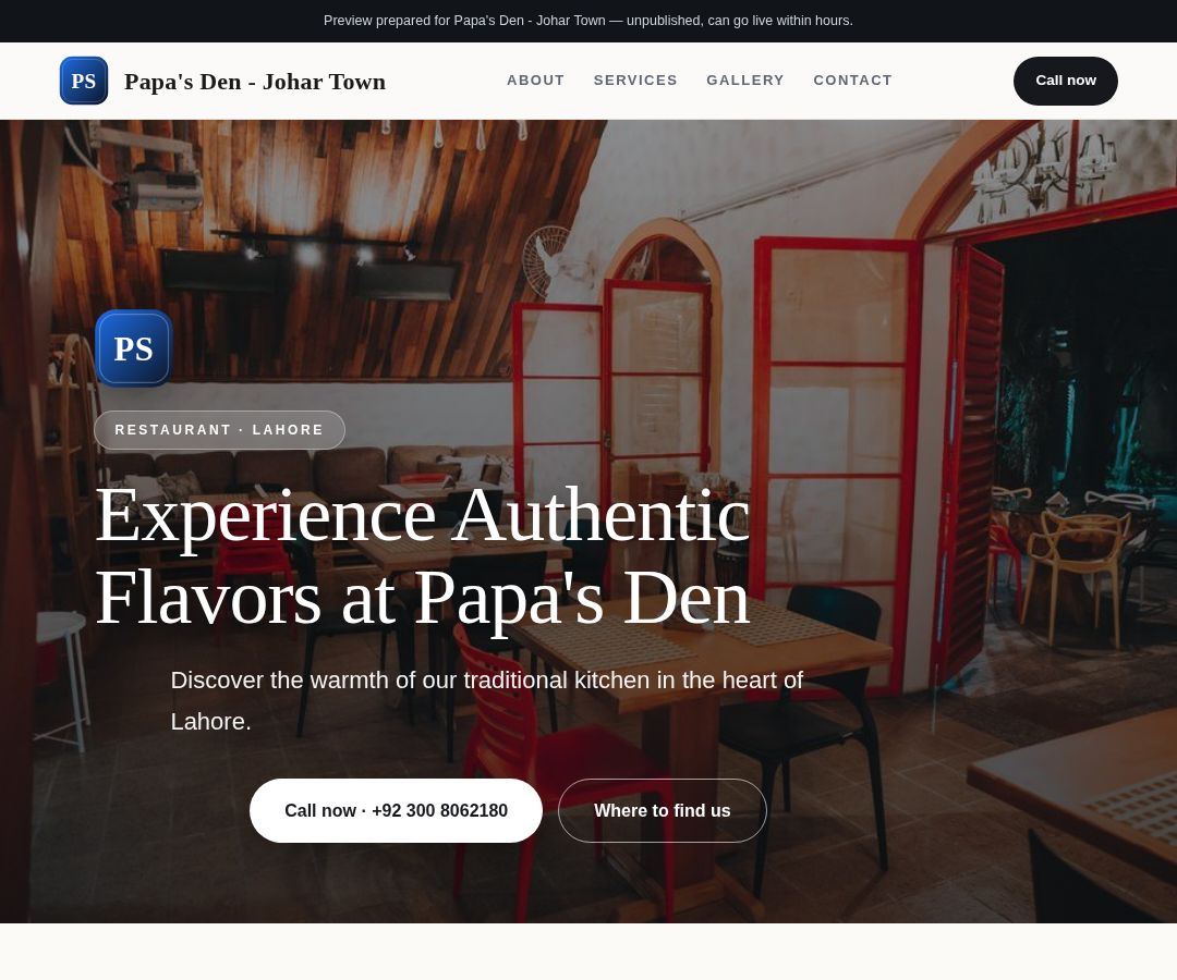 Papa's Den - Johar Town