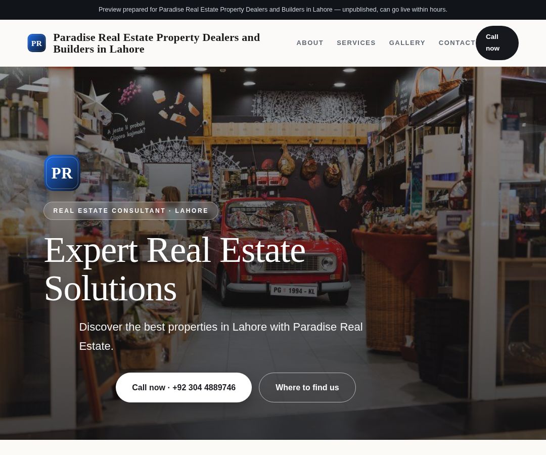 Paradise Real Estate Property Dealers and Builders in Lahore