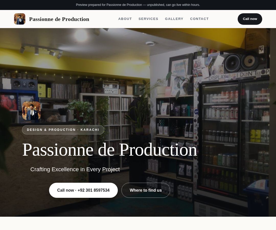 Passionne de Production