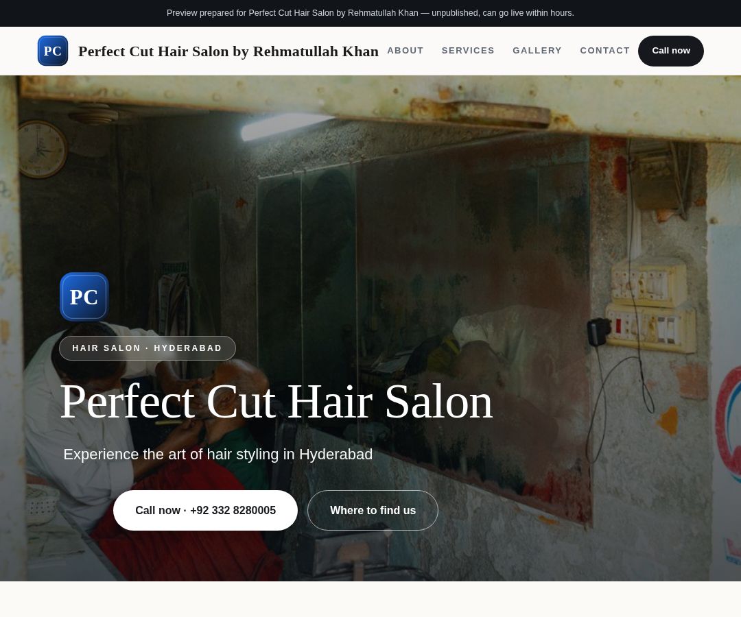 Perfect Cut Hair Salon by Rehmatullah Khan