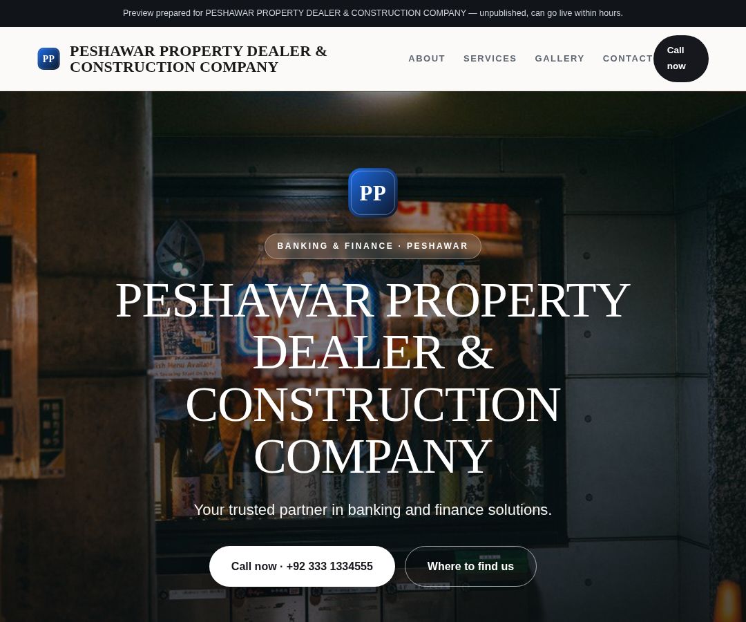 PESHAWAR PROPERTY DEALER & CONSTRUCTION COMPANY