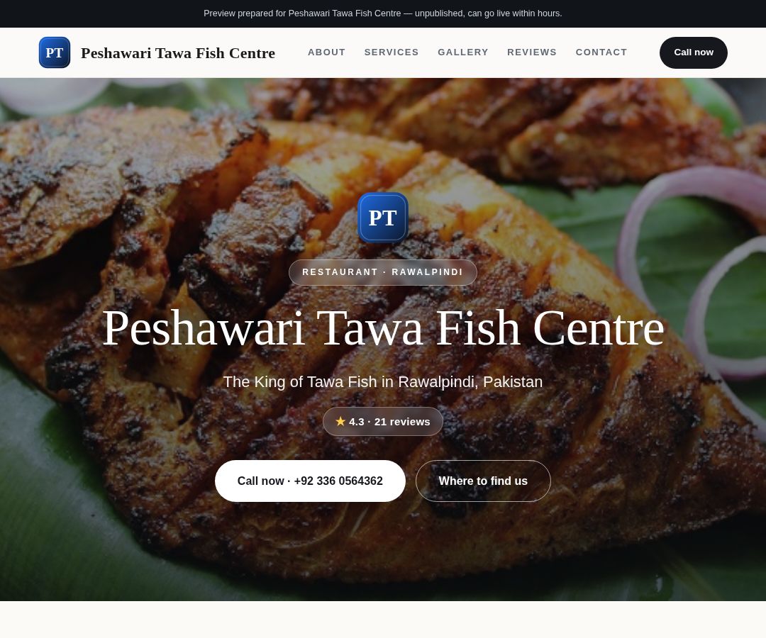 Peshawari Tawa Fish Centre