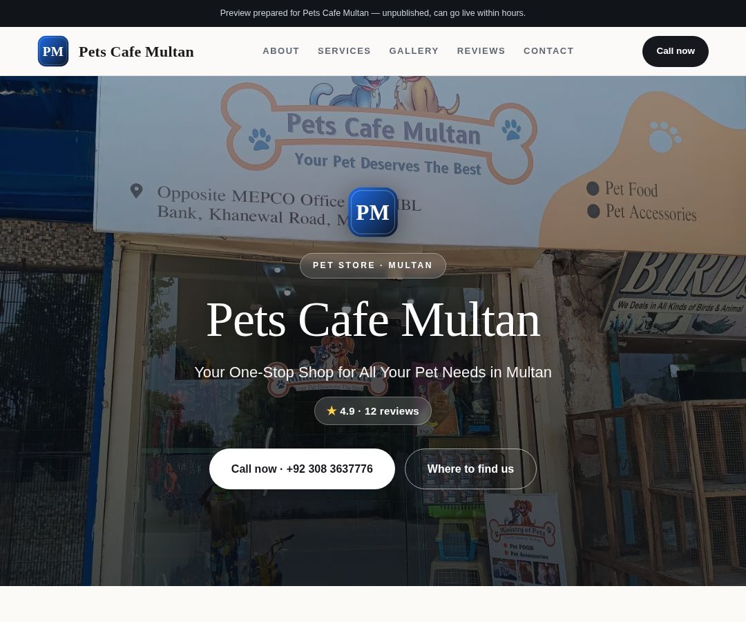 Pets Cafe Multan
