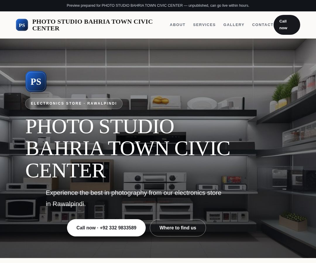 PHOTO STUDIO BAHRIA TOWN CIVIC CENTER