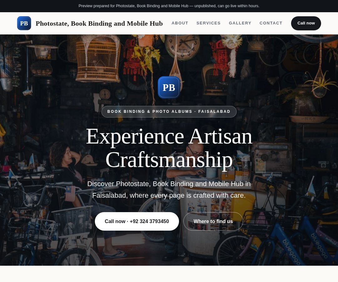 Photostate, Book Binding and Mobile Hub