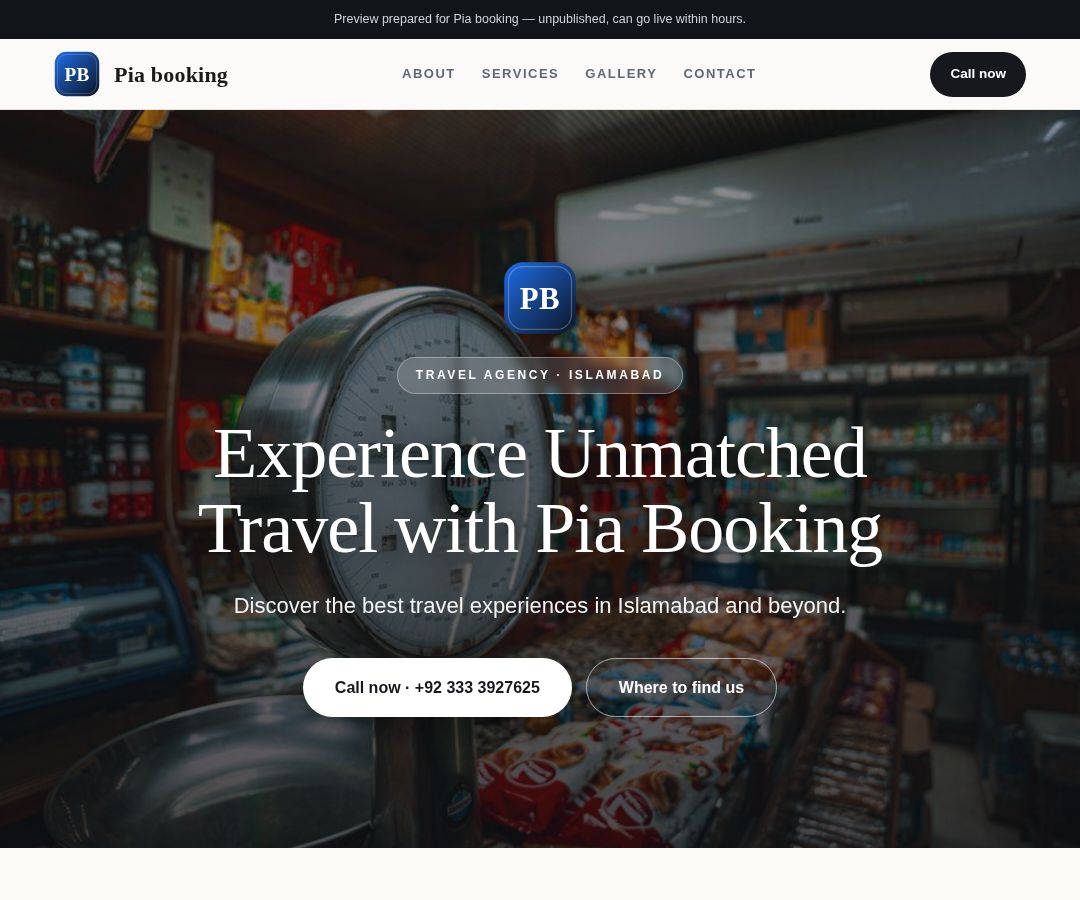 Pia booking