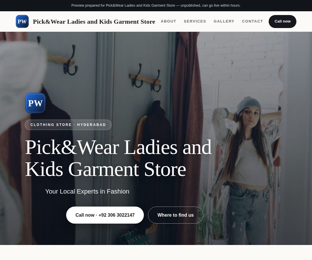 Pick&Wear Ladies and Kids Garment Store