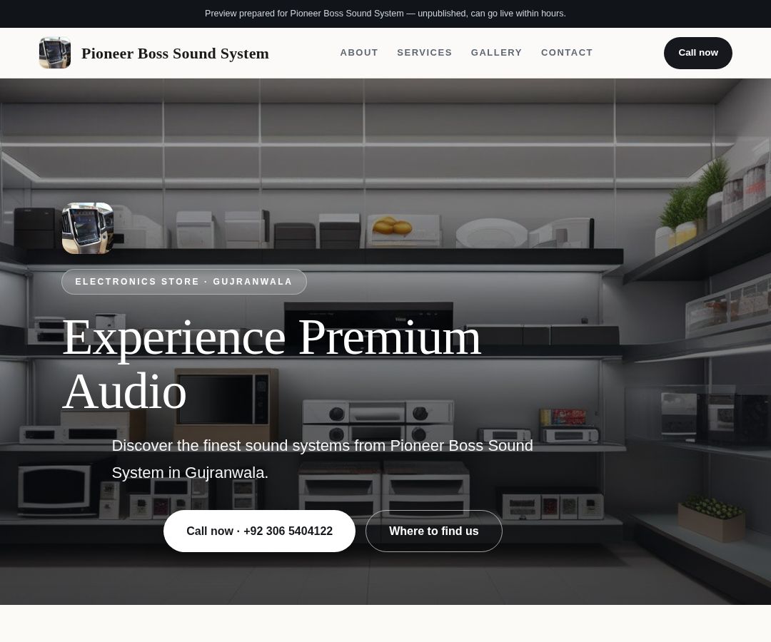 Pioneer Boss Sound System