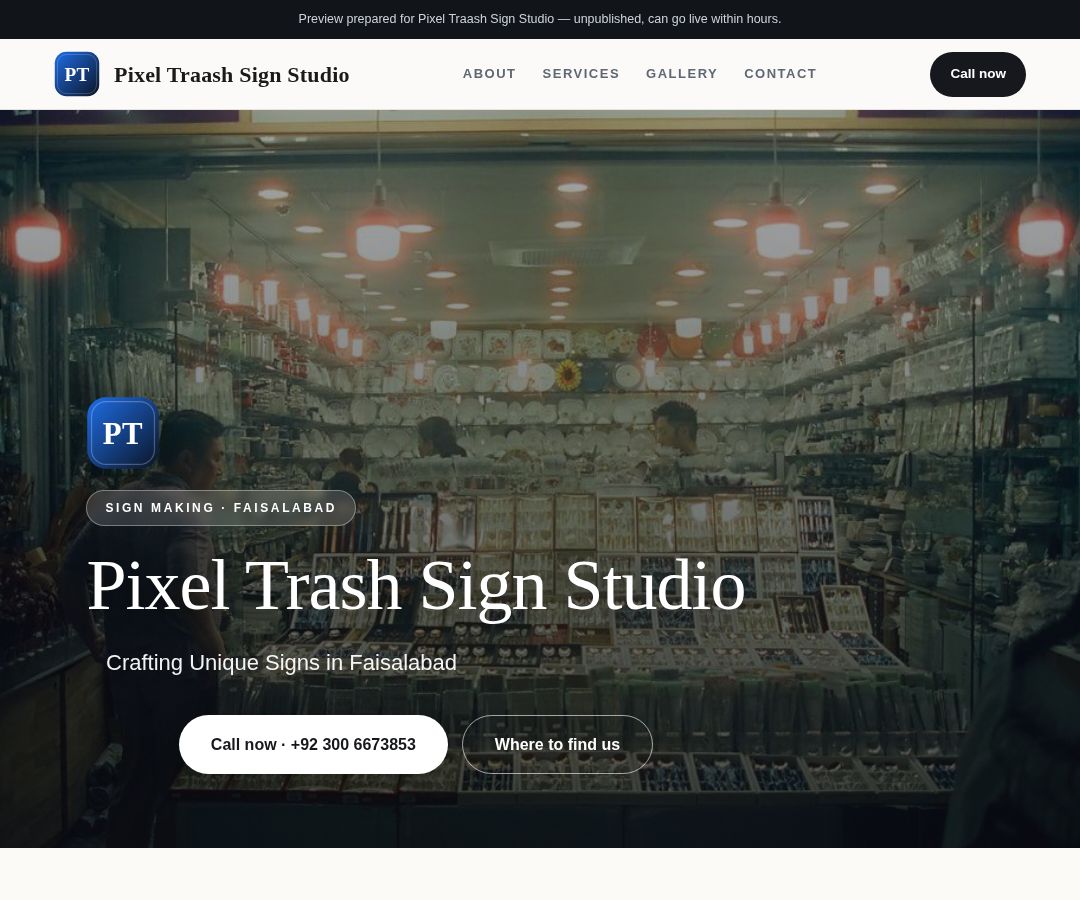 Pixel Traash Sign Studio