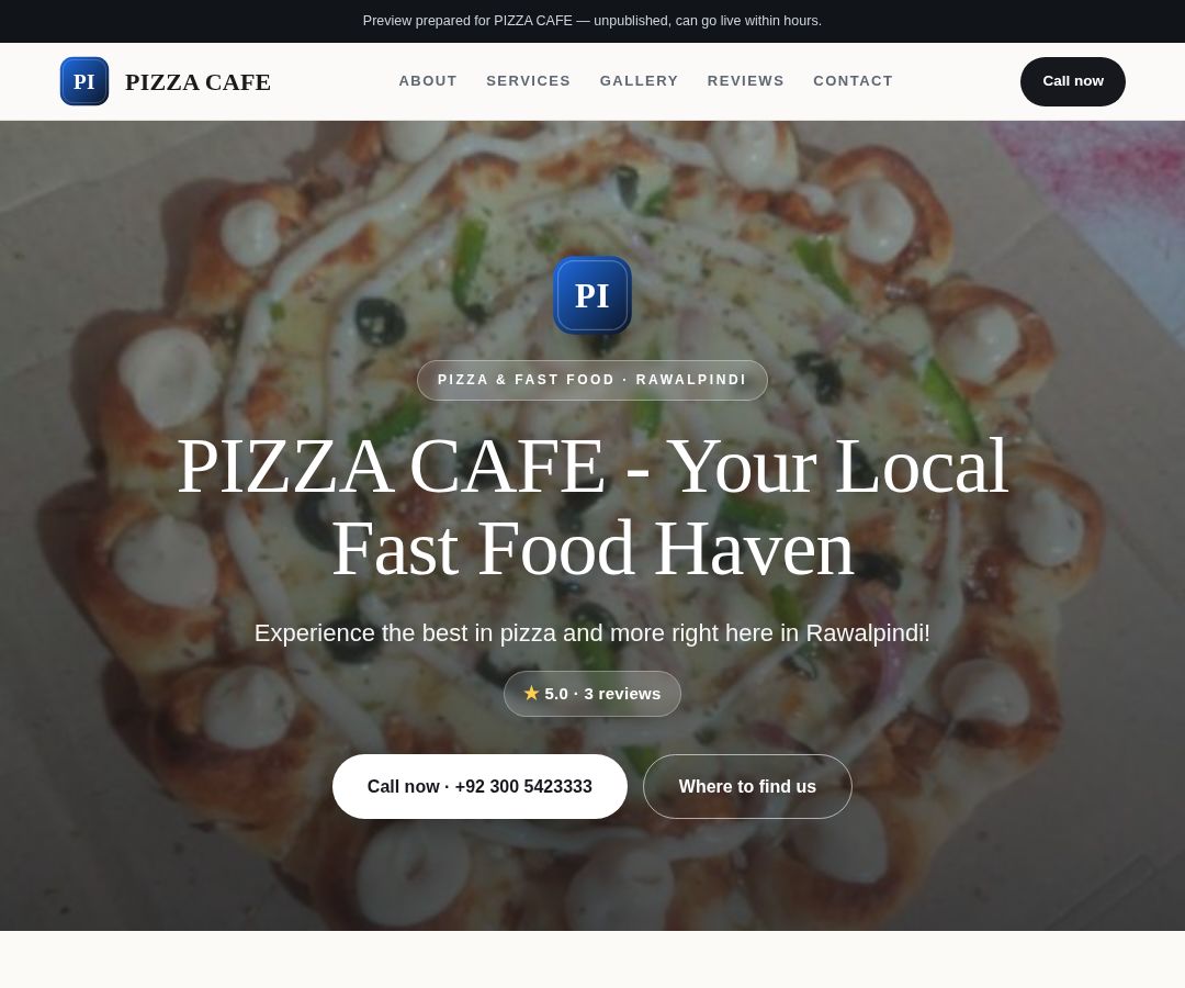 PIZZA CAFE