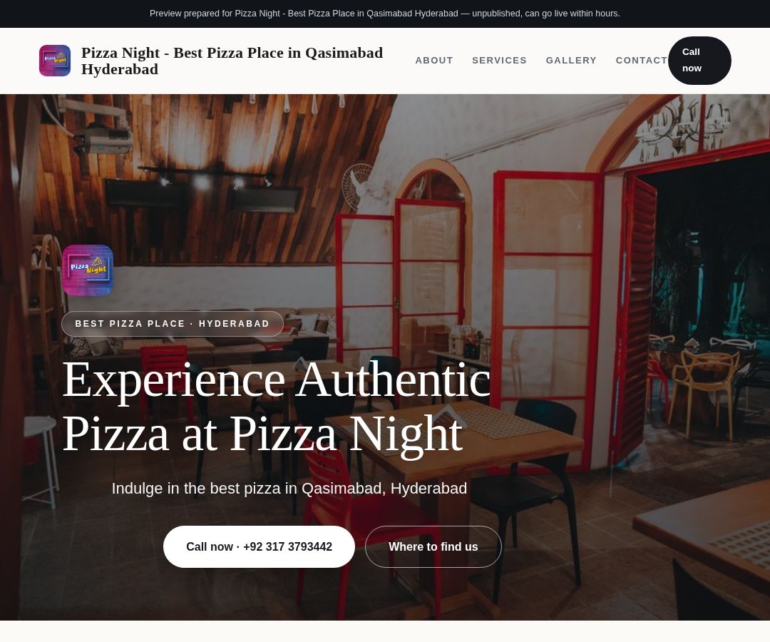 Pizza Night - Best Pizza Place in Qasimabad Hyderabad