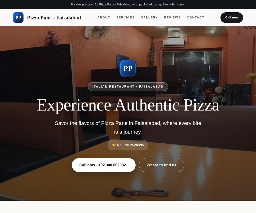 Pizza Pane - Faisalabad