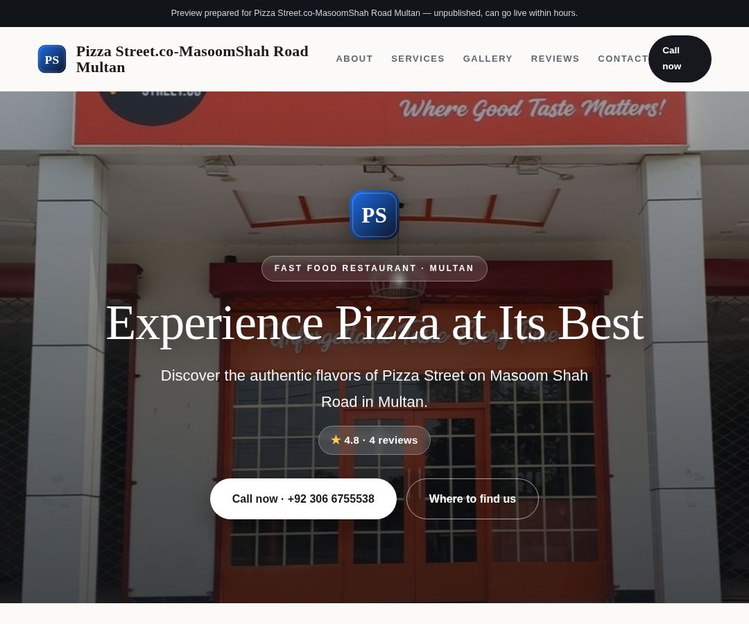 Pizza Street.co-MasoomShah Road Multan