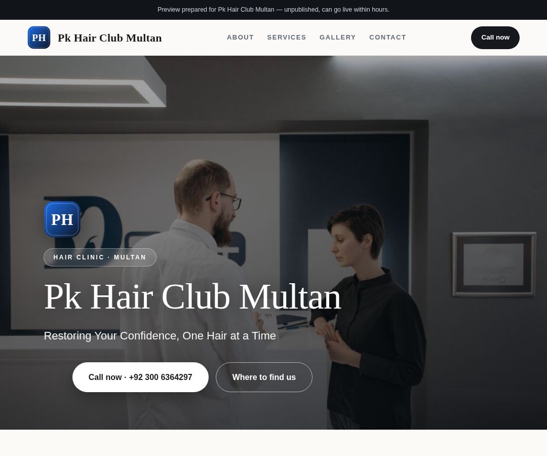Pk Hair Club Multan