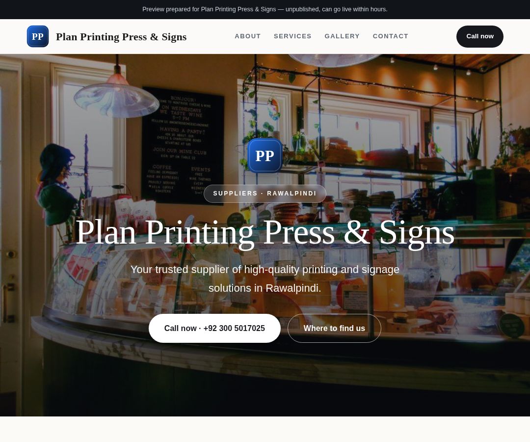 Plan Printing Press & Signs