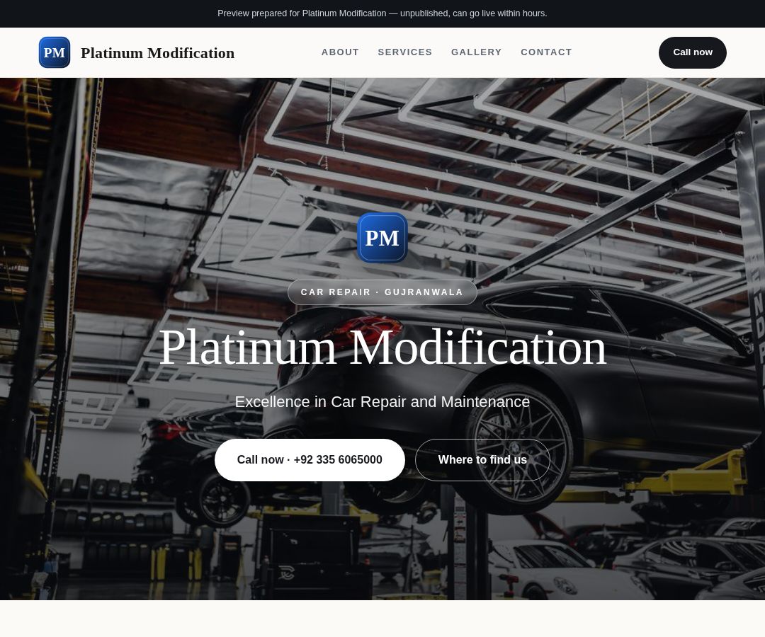 Platinum Modification
