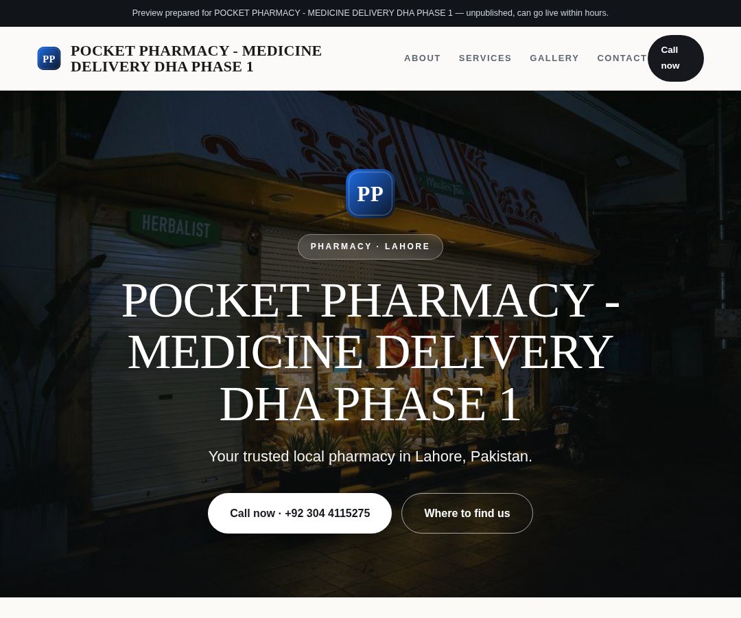 POCKET PHARMACY - MEDICINE DELIVERY DHA PHASE 1