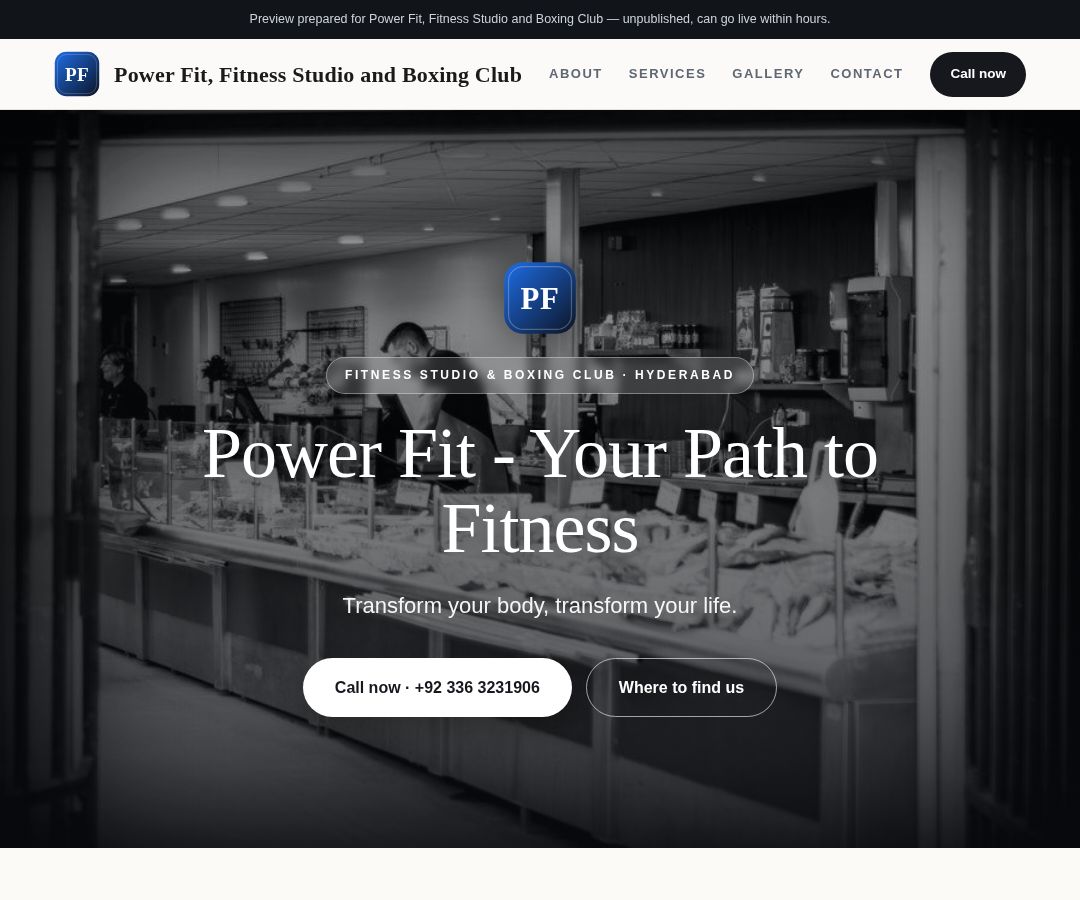 Power Fit, Fitness Studio and Boxing Club