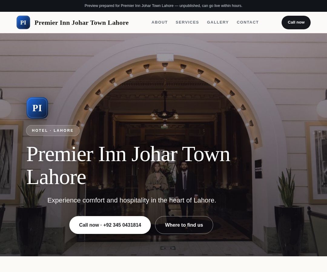 Premier Inn Johar Town Lahore