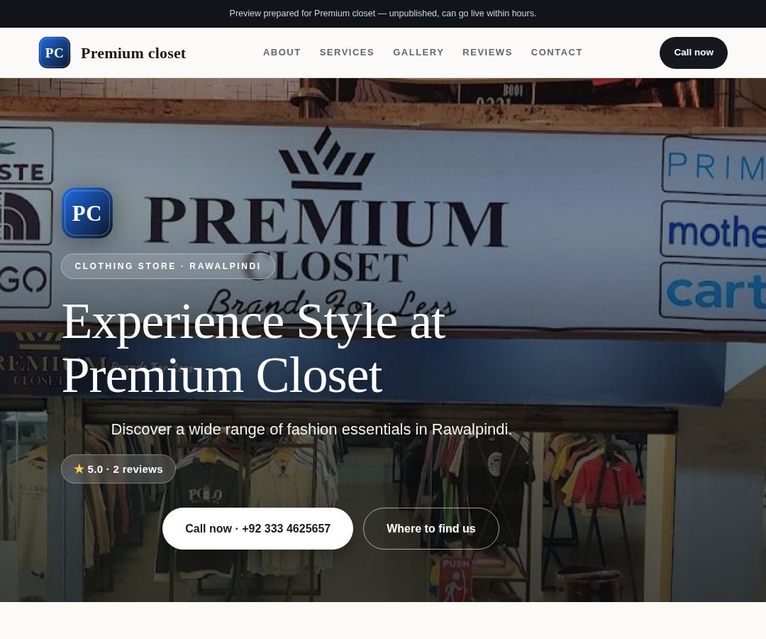 Premium closet