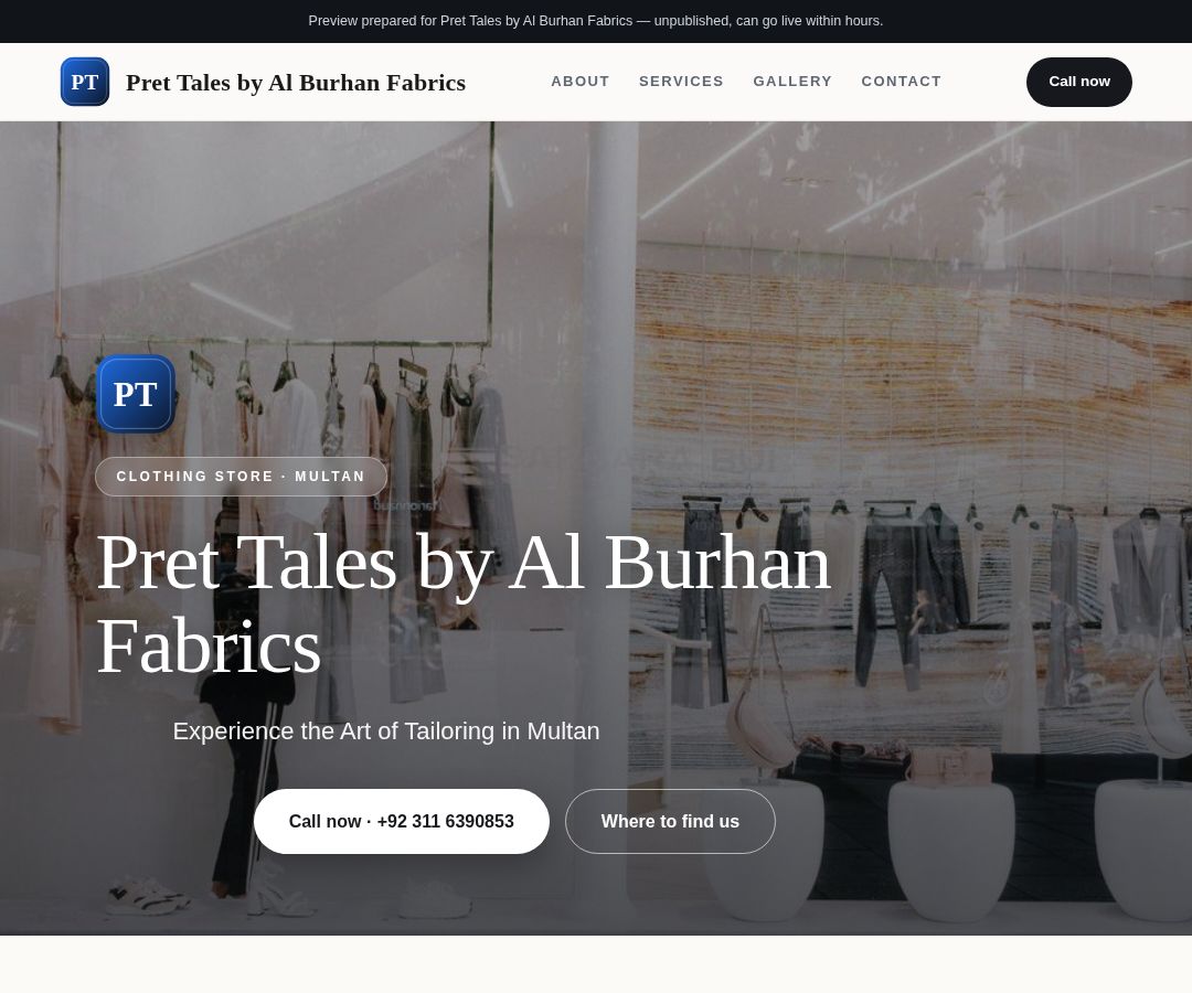 Pret Tales by Al Burhan Fabrics