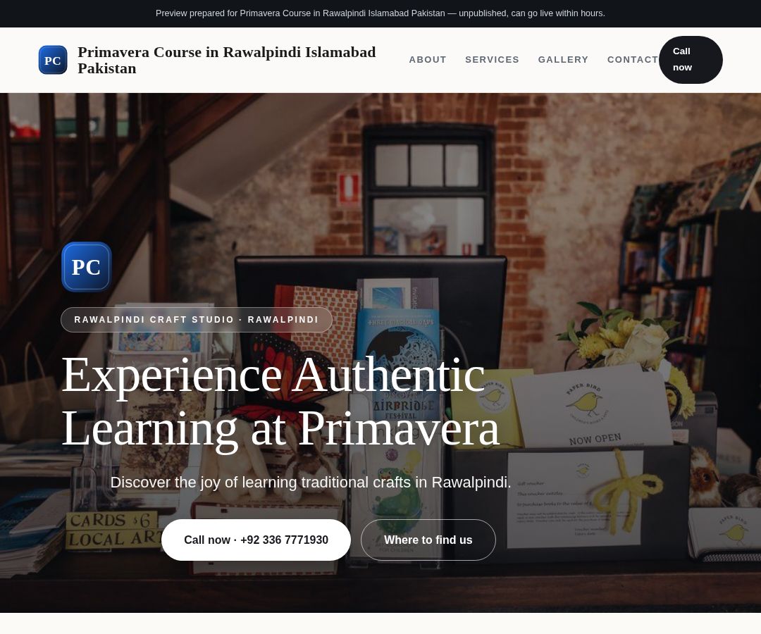 Primavera Course in Rawalpindi Islamabad Pakistan