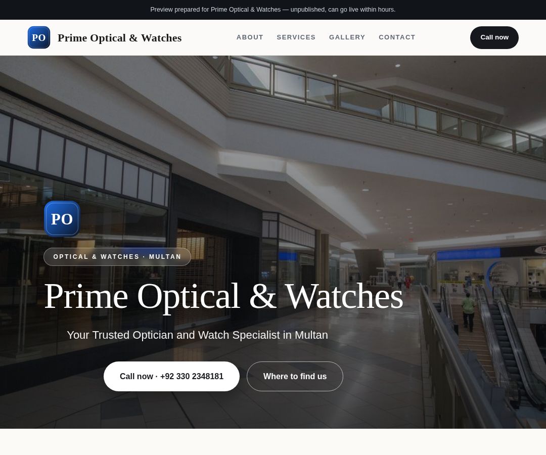Prime Optical & Watches