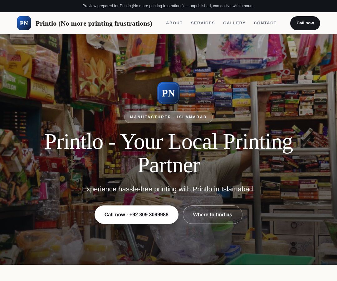 Printlo (No more printing frustrations)
