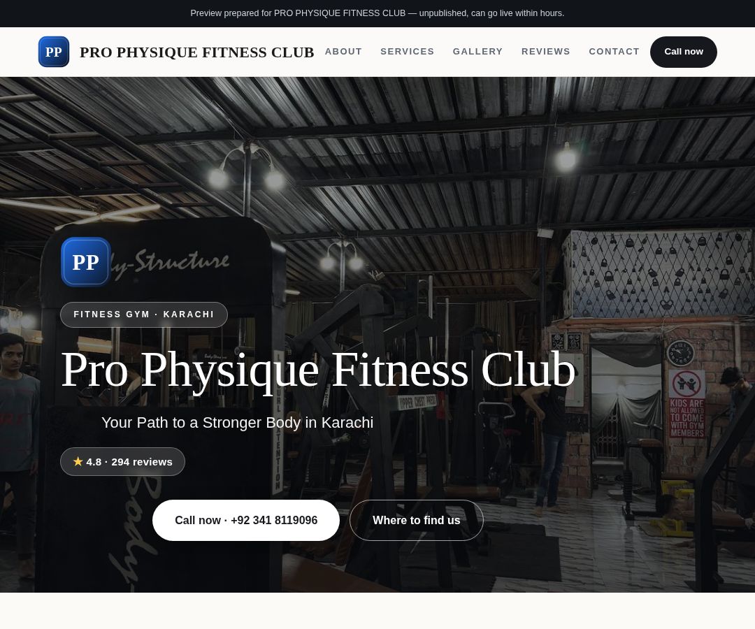 PRO PHYSIQUE FITNESS CLUB