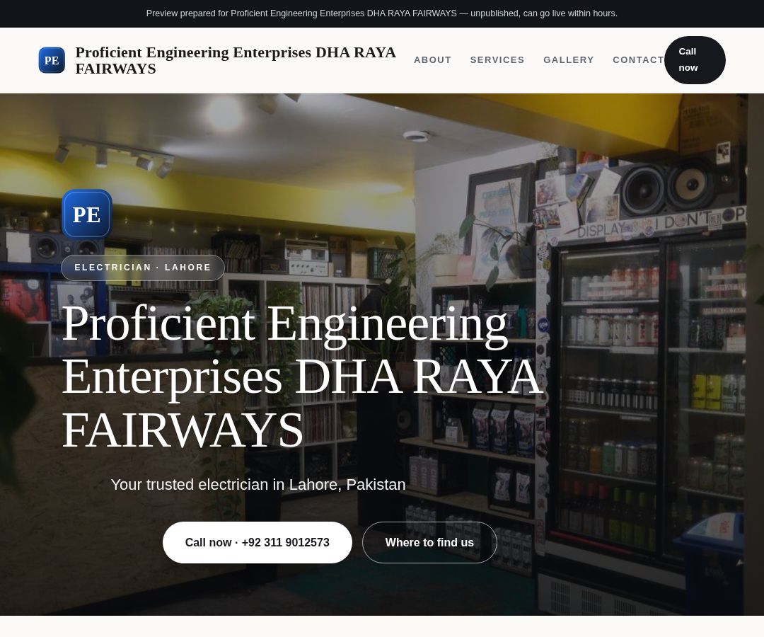 Proficient Engineering Enterprises DHA RAYA FAIRWAYS