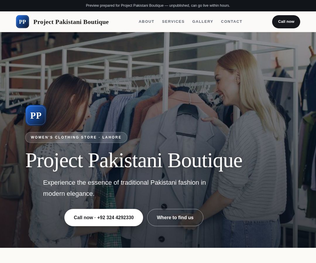 Project Pakistani Boutique