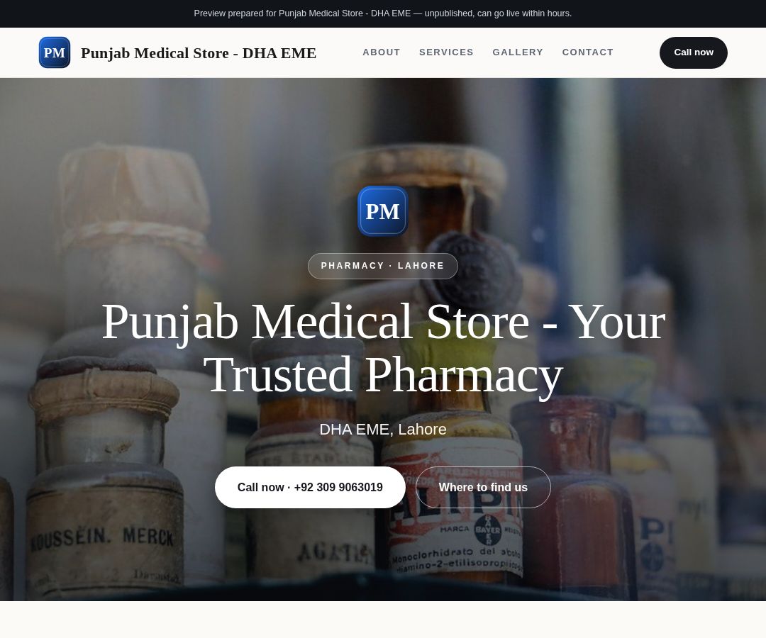 Punjab Medical Store - DHA EME