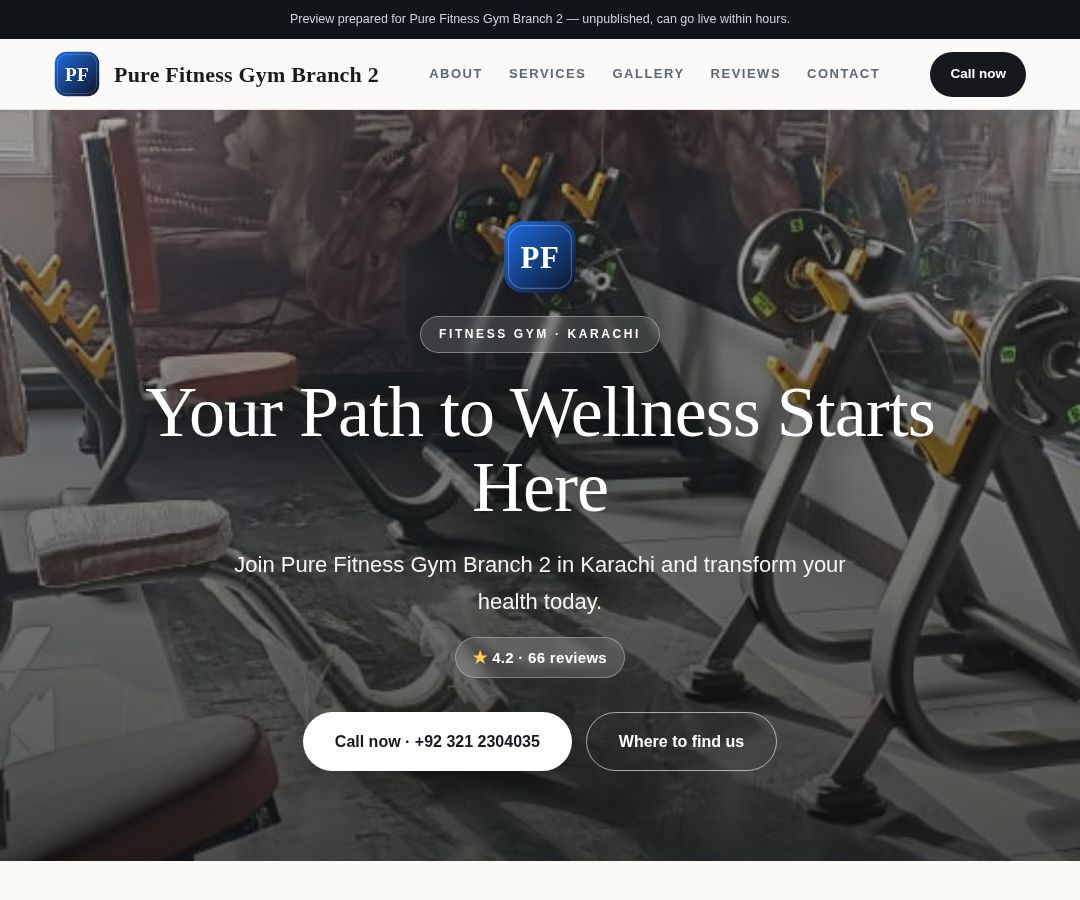 Pure Fitness Gym Branch 2