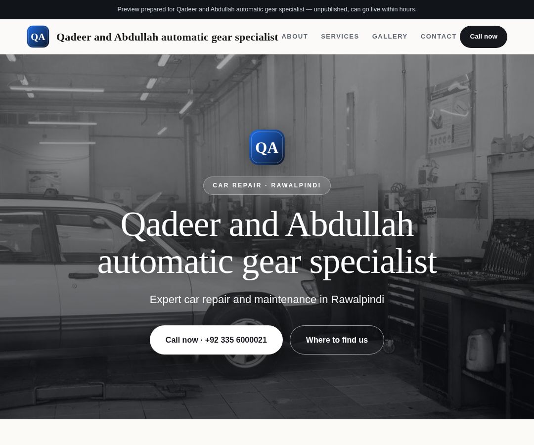 Qadeer and Abdullah automatic gear specialist