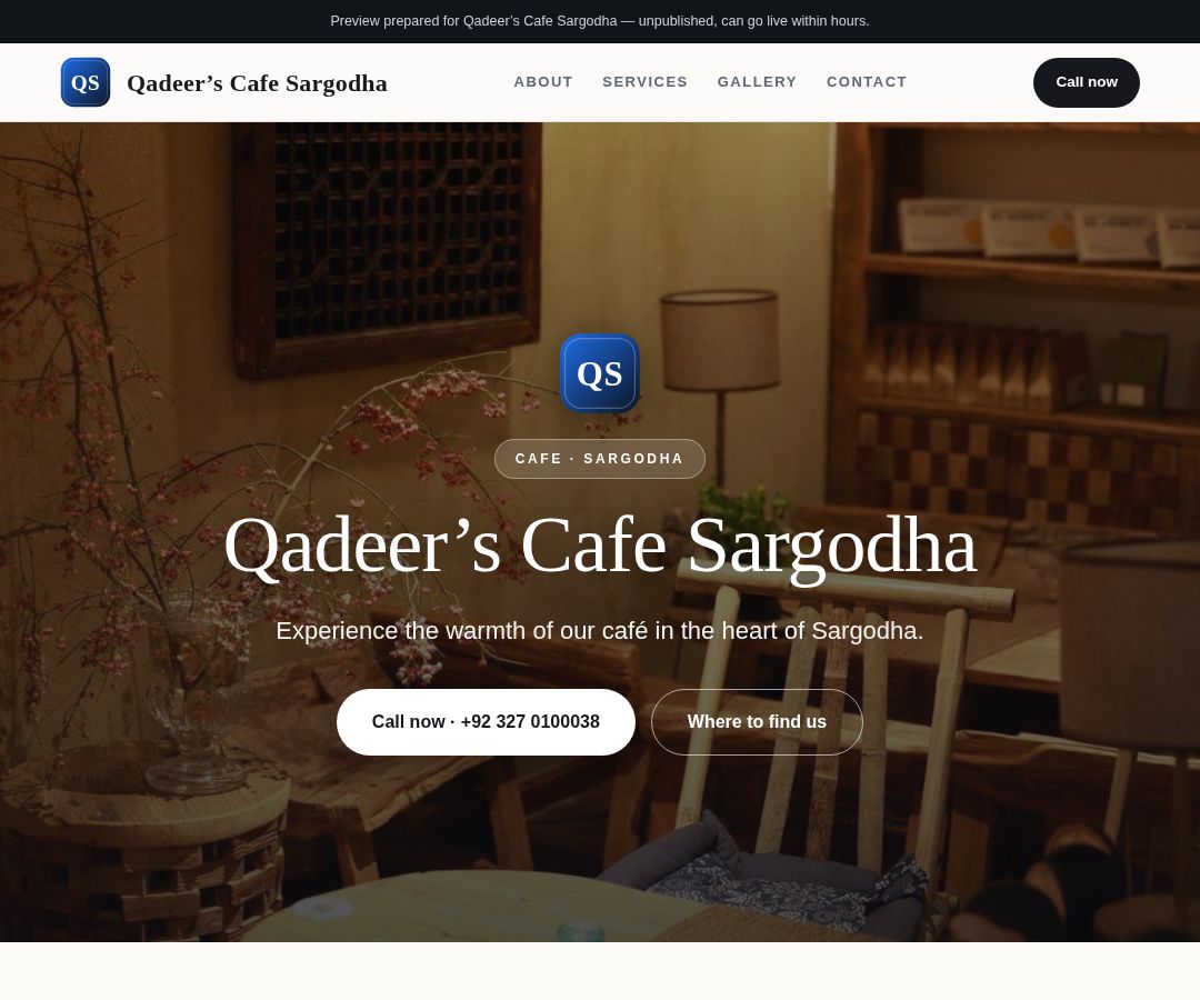 Qadeer’s Cafe Sargodha