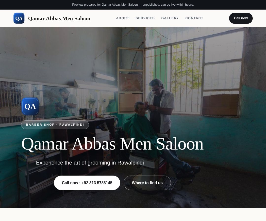Qamar Abbas Men Saloon