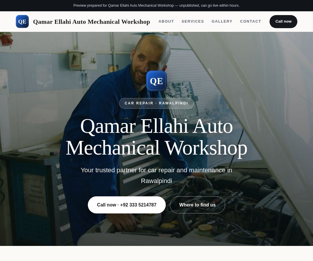Qamar Ellahi Auto Mechanical Workshop