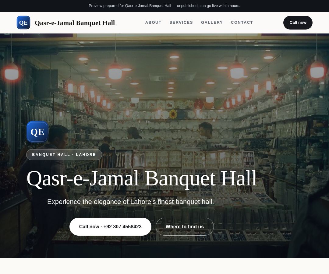 Qasr-e-Jamal Banquet Hall