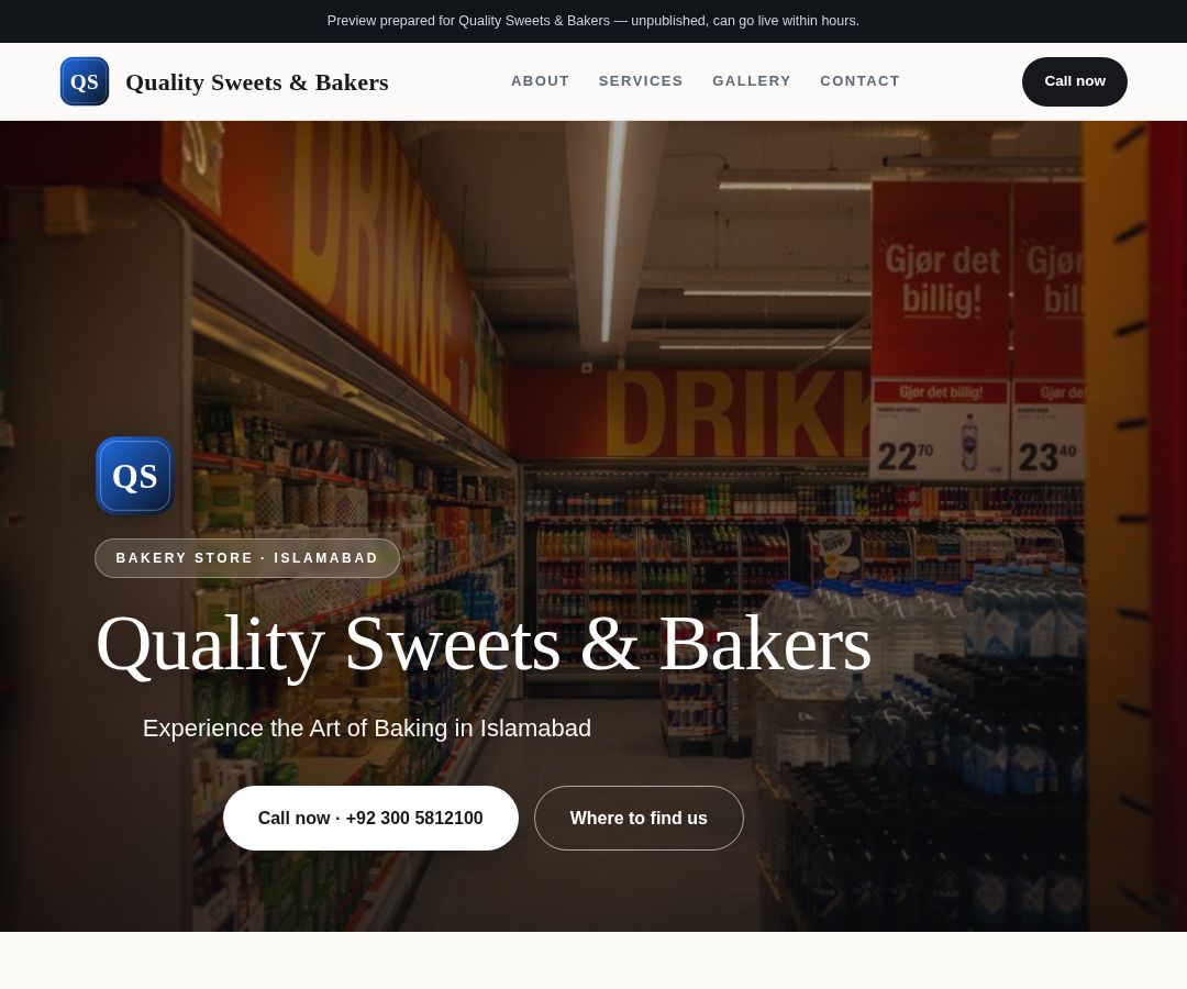 Quality Sweets & Bakers