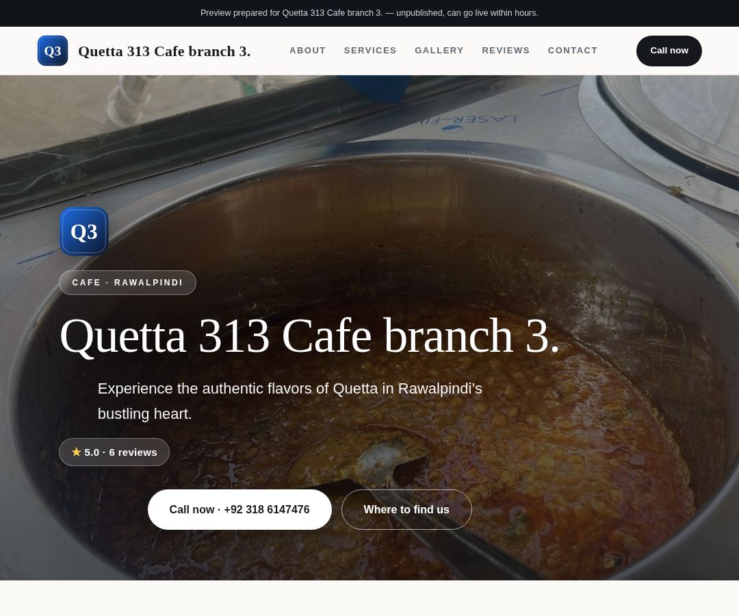 Quetta 313 Cafe branch 3.