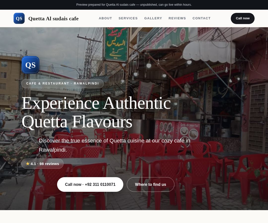 Quetta Al sudais cafe