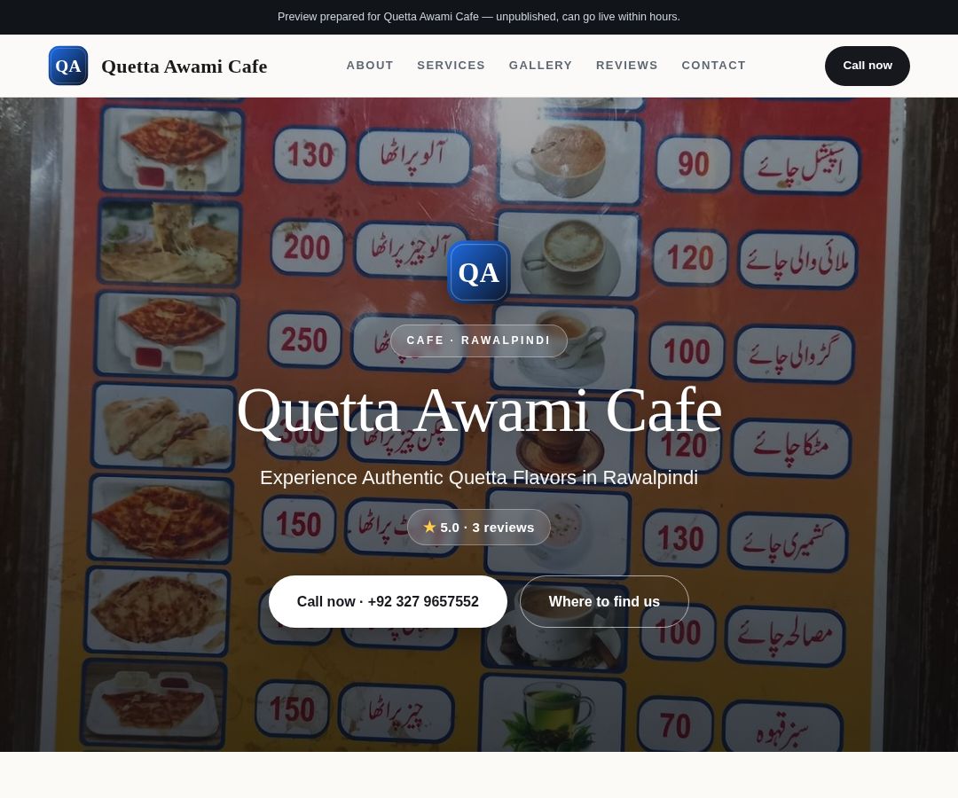 Quetta Awami Cafe